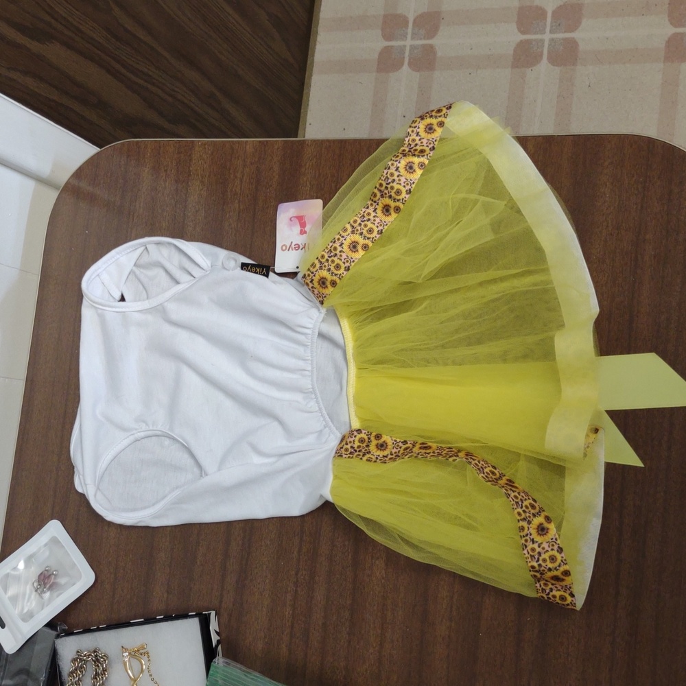 White and Yellow Dog Tutu - Picture 7 of 7